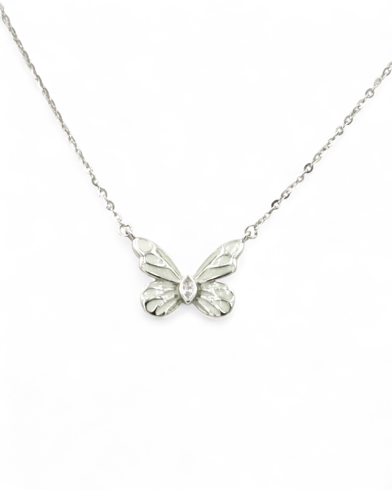 Enamel Butterfly Necklace