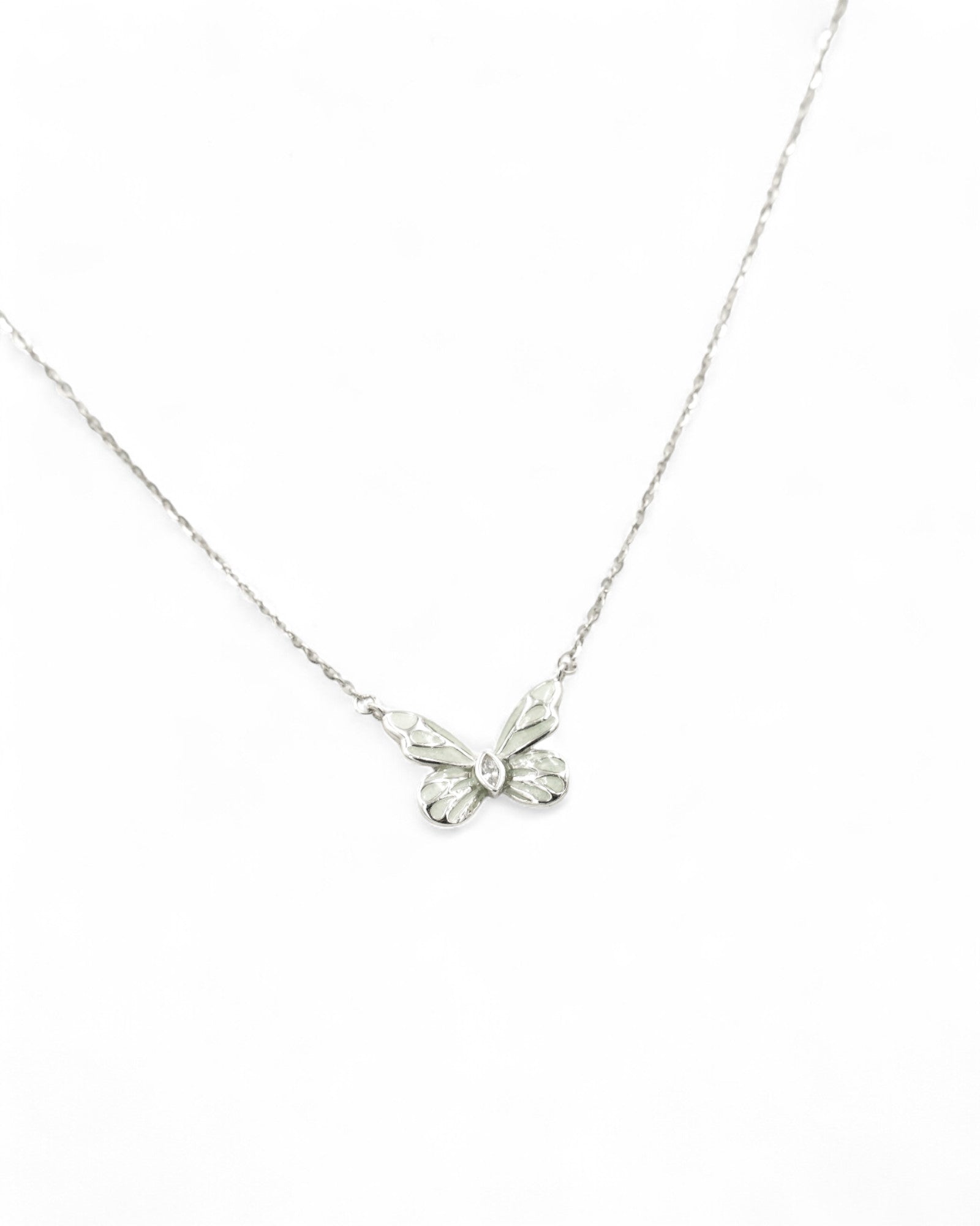 Enamel Butterfly Necklace