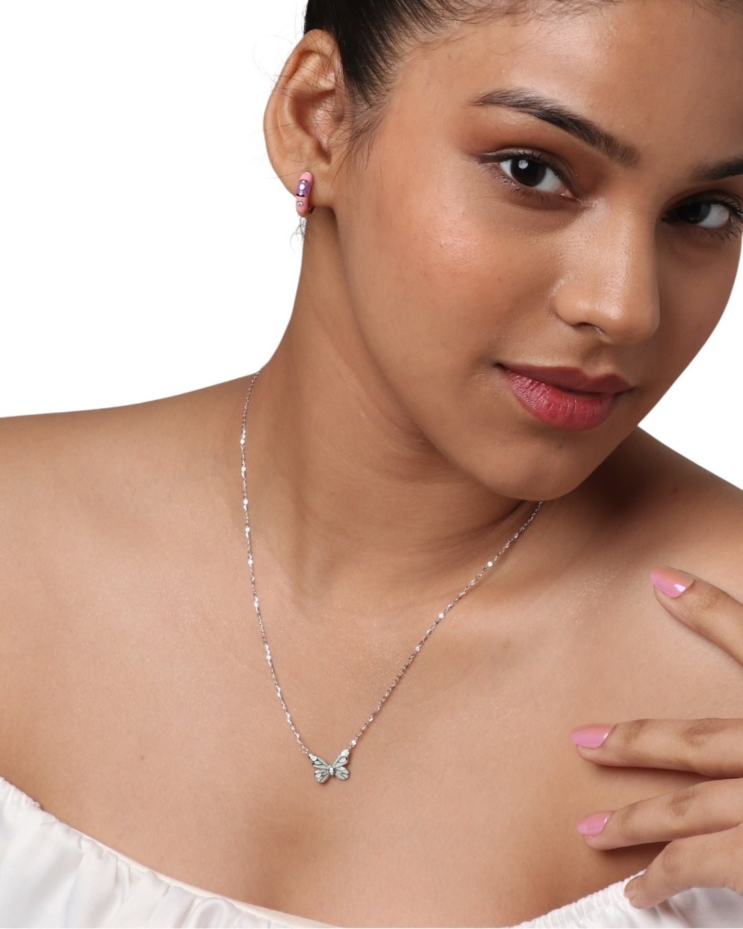 Enamel Butterfly Necklace